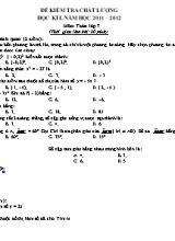 Bộ đề luyện thi môn Toán Lớp 7
